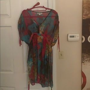 Floral printed cover up